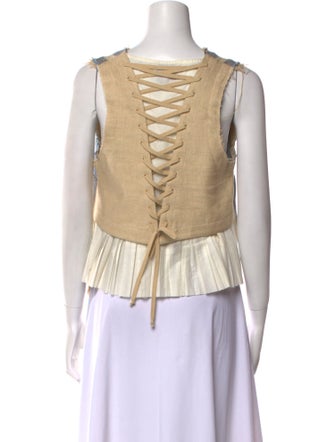 Sea New York Striped Scoop Neck Crop Top