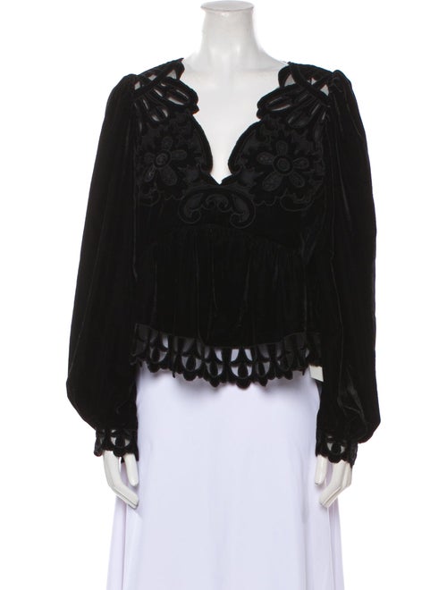 Sea New York V-Neck Long Sleeve Blouse