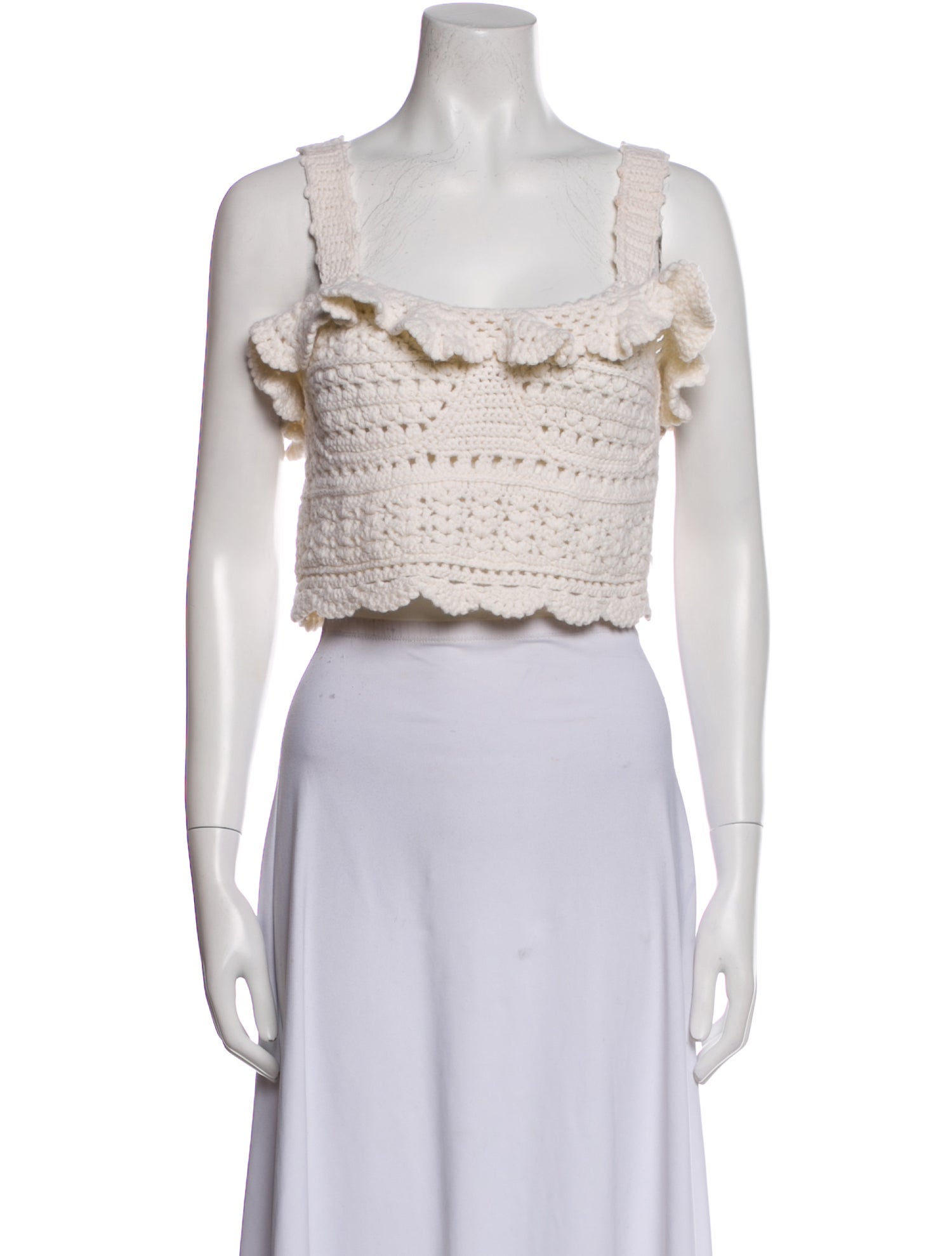 Sea New York Wool Square Neckline Crop Top