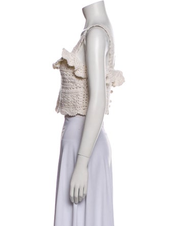 Sea New York Wool Square Neckline Crop Top