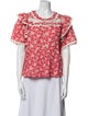 Sea New York Floral Print Crew Neck Blouse