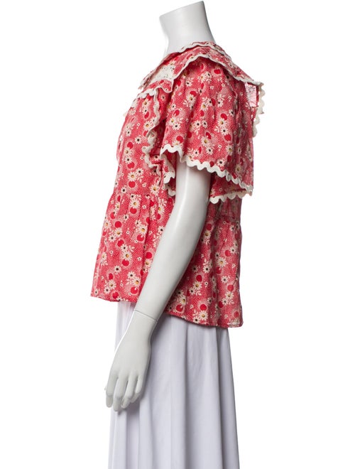 Sea New York Floral Print Crew Neck Blouse