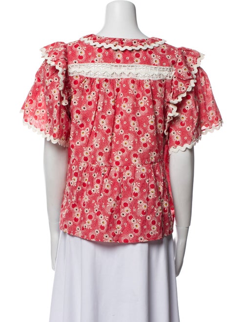 Sea New York Floral Print Crew Neck Blouse