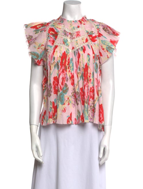 Sea New York Floral Print Crew Neck Blouse