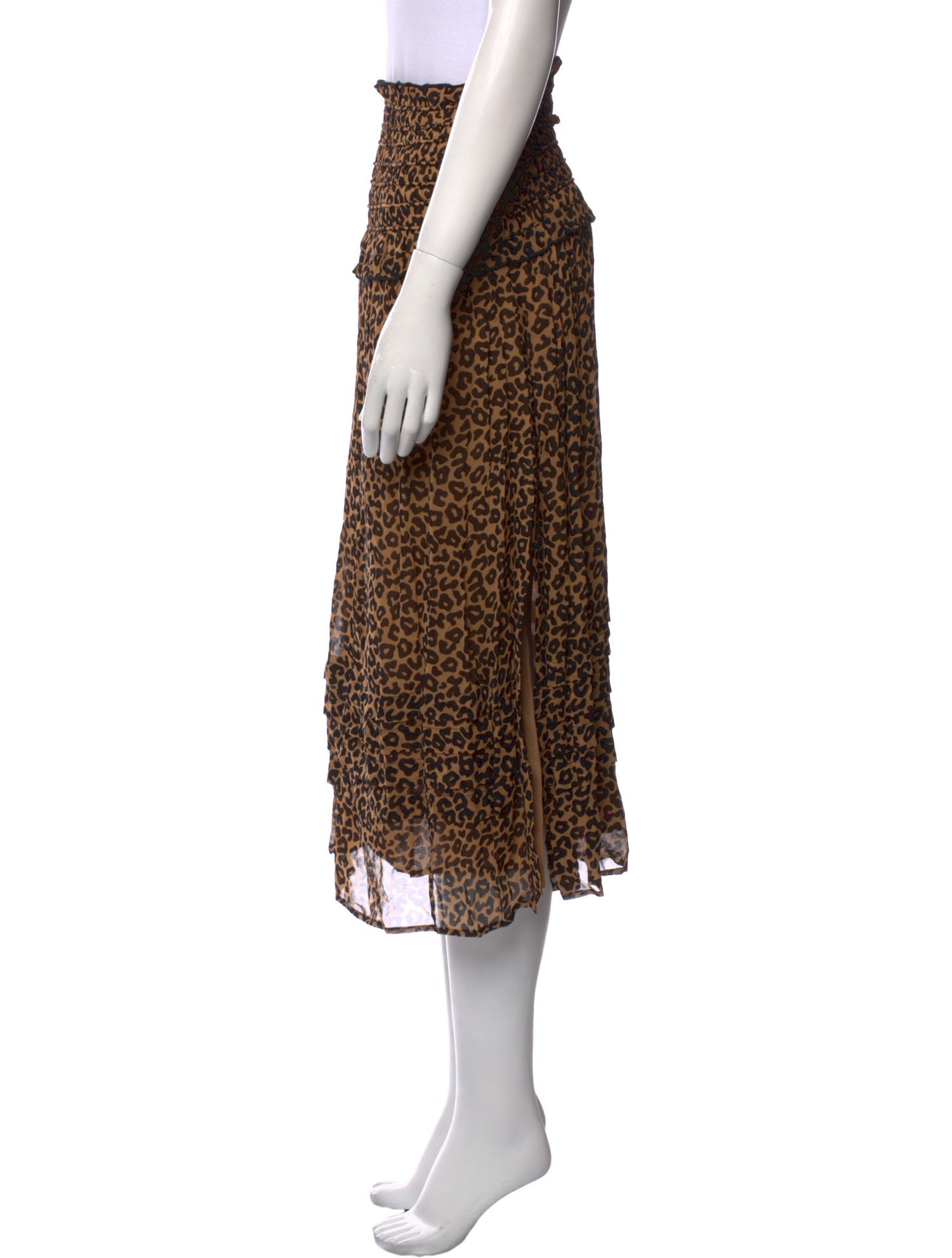 Sea New York Animal Print Midi Length Skirt