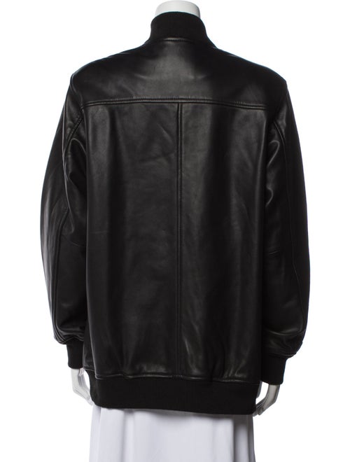 Sea New York Leather Bomber Jacket