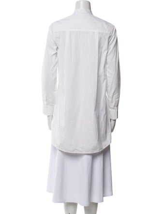 Sea New York Mock Neck Long Sleeve Button-Up Top