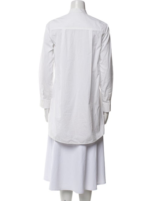 Sea New York Mock Neck Long Sleeve Button-Up Top