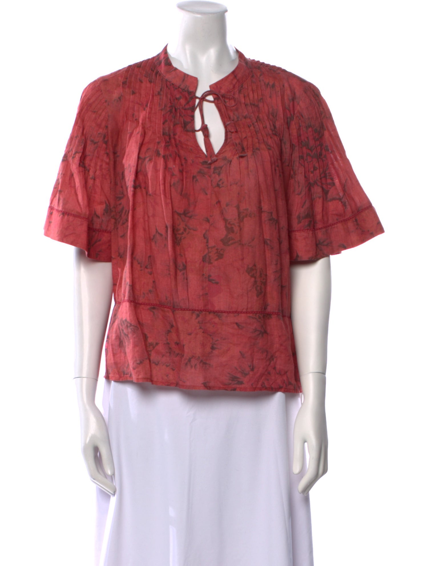 Sea New York Printed Tie Neck Blouse