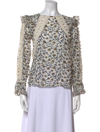 Sea New York Printed Off-The-Shoulder Blouse