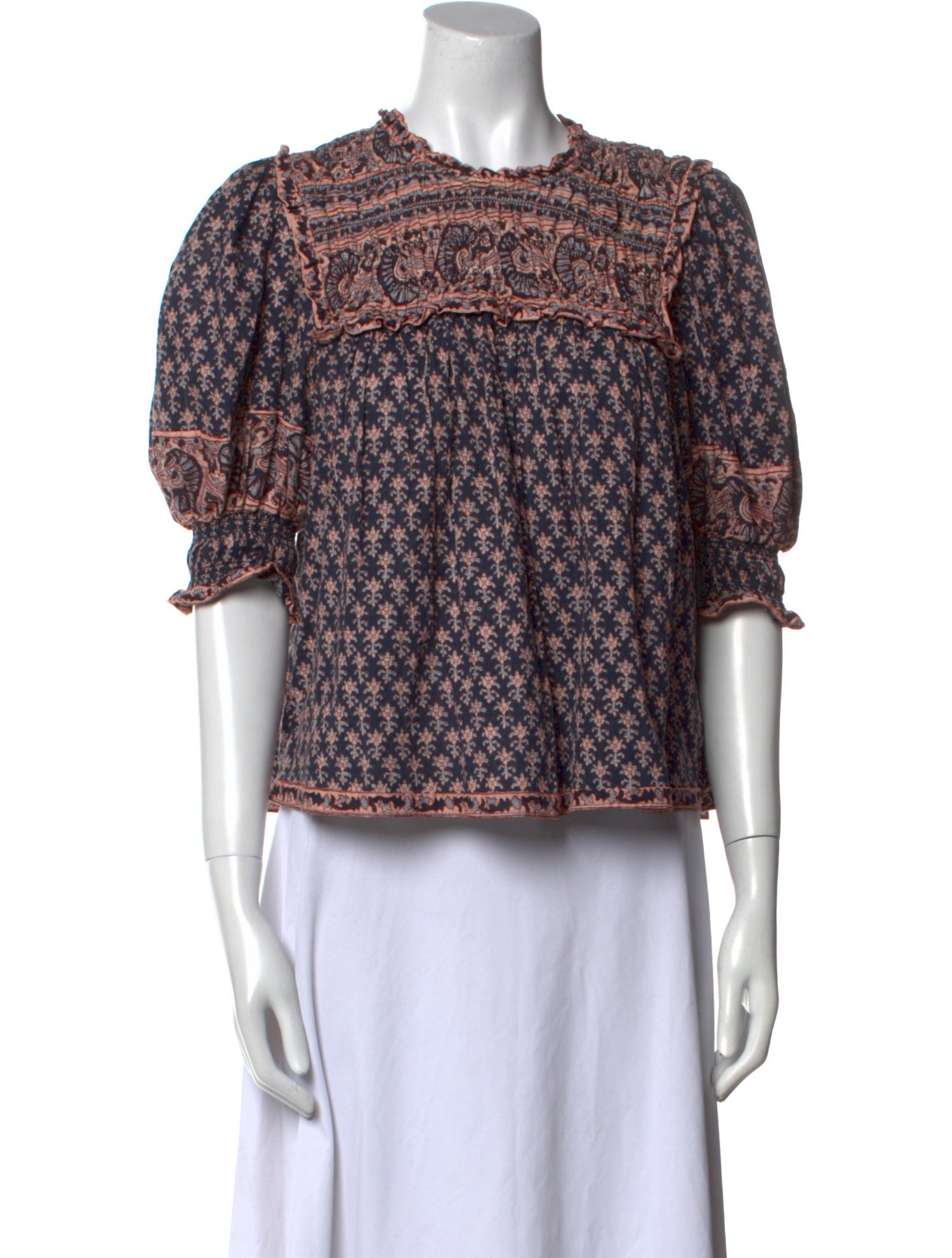 Sea New York Printed Crew Neck Crop Top