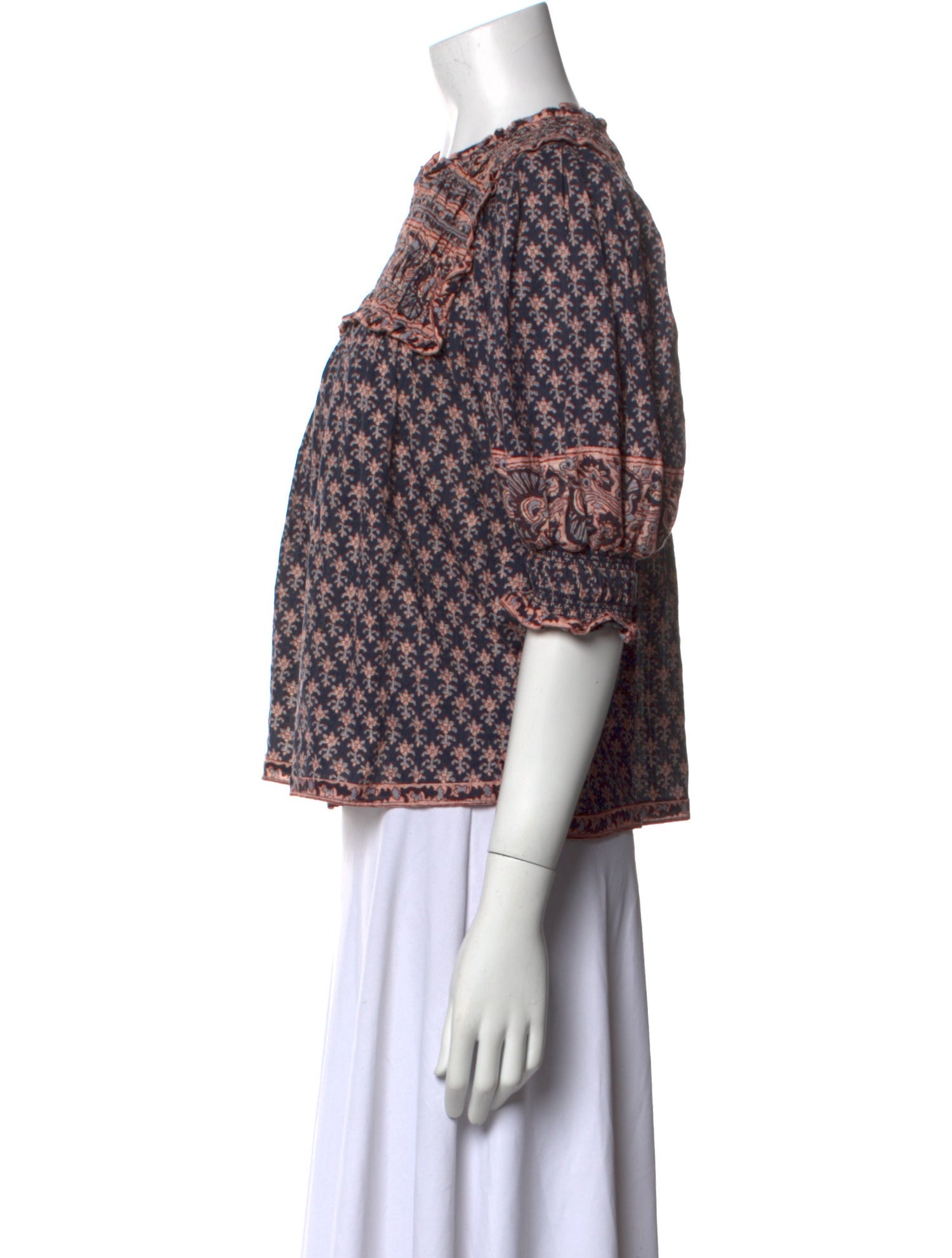 Sea New York Printed Crew Neck Crop Top