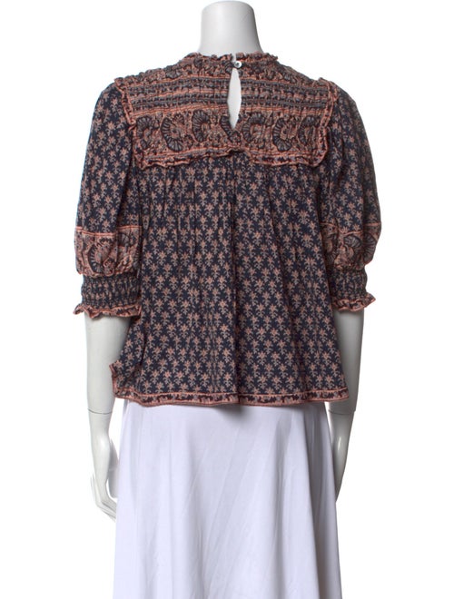 Sea New York Printed Crew Neck Crop Top