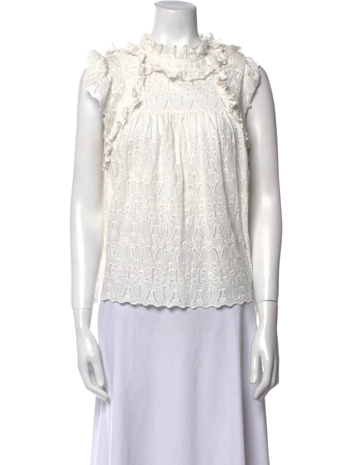 Sea New York Mock Neck Sleeveless Blouse