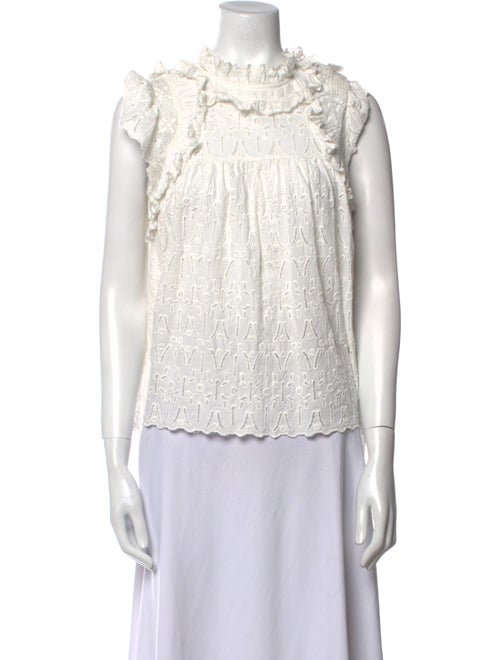 Sea New York Mock Neck Sleeveless Blouse