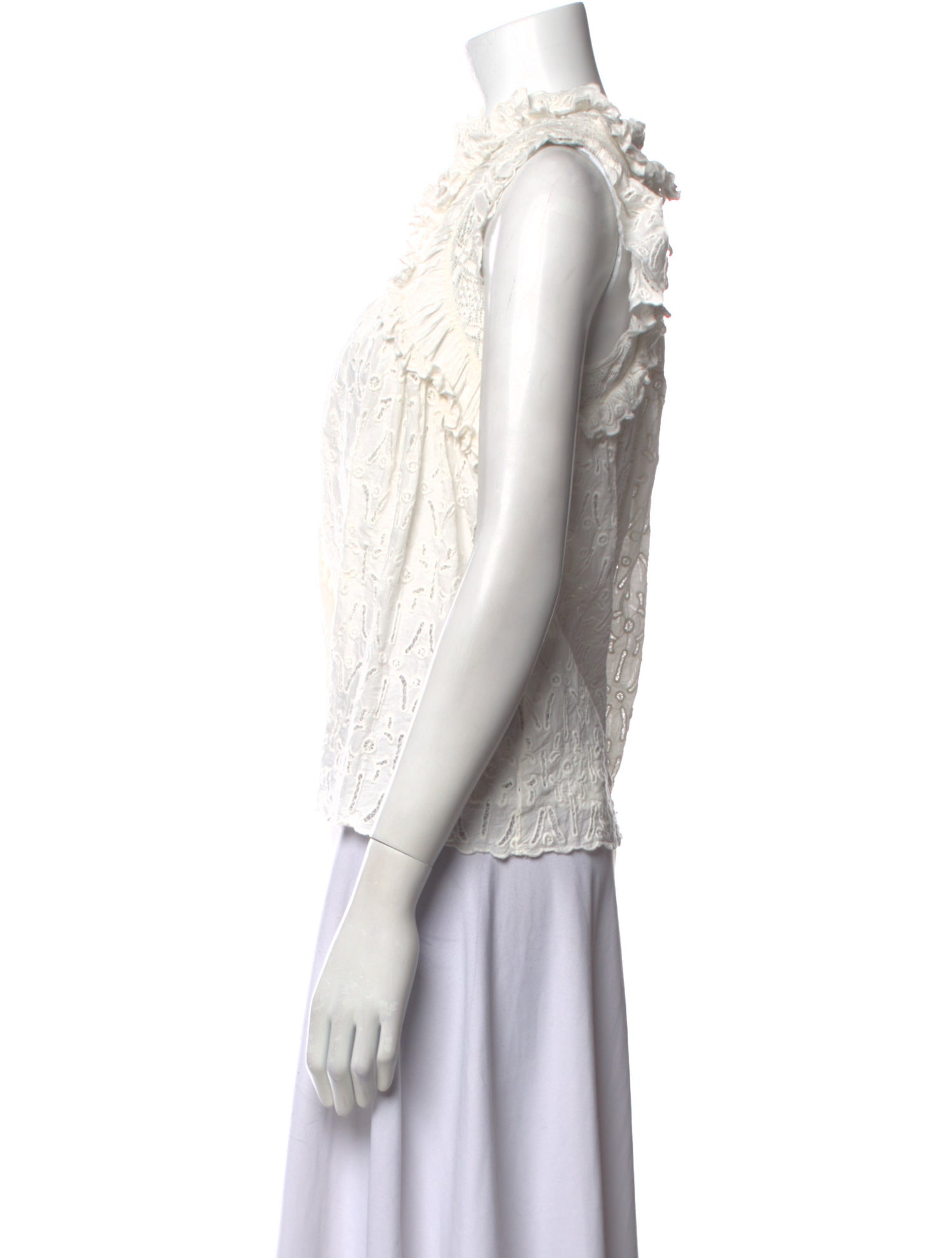 Sea New York Mock Neck Sleeveless Blouse