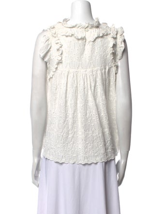 Sea New York Mock Neck Sleeveless Blouse