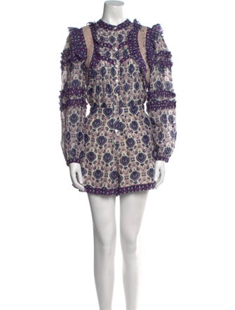 Sea New York Printed Mock Neck Romper