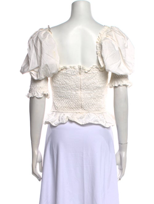 Sea New York Square Neckline Short Sleeve Crop Top