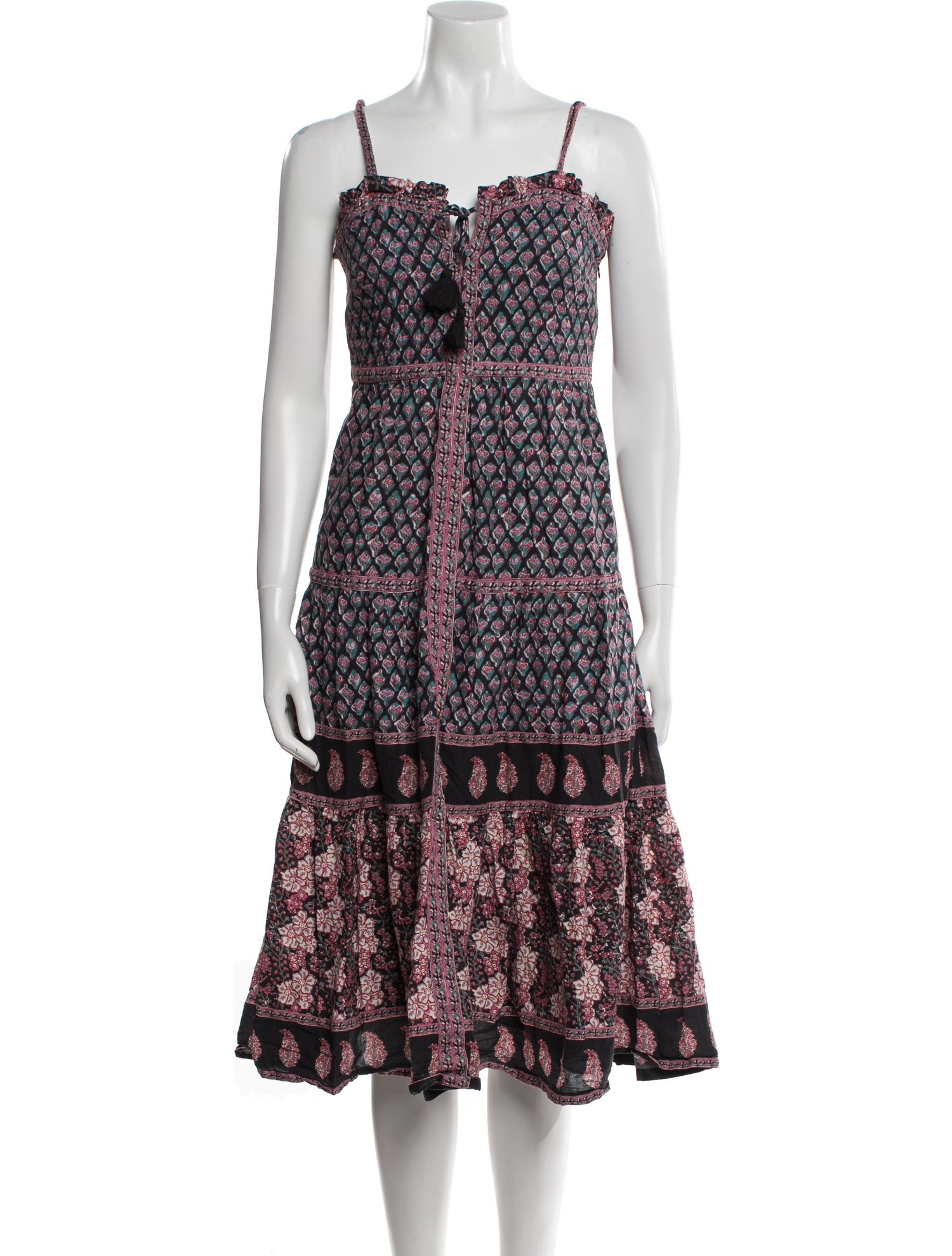 Sea New York Paisley Print Midi Length Dress