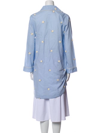 Sea New York Polka Dot Print Embroidered Accent Nightgown