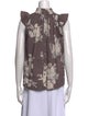 Sea New York Floral Print Mock Neck Blouse
