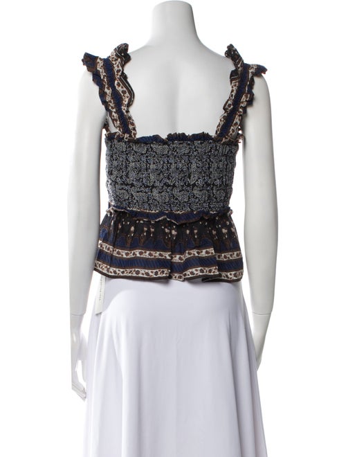 Sea New York Printed Square Neckline Crop Top