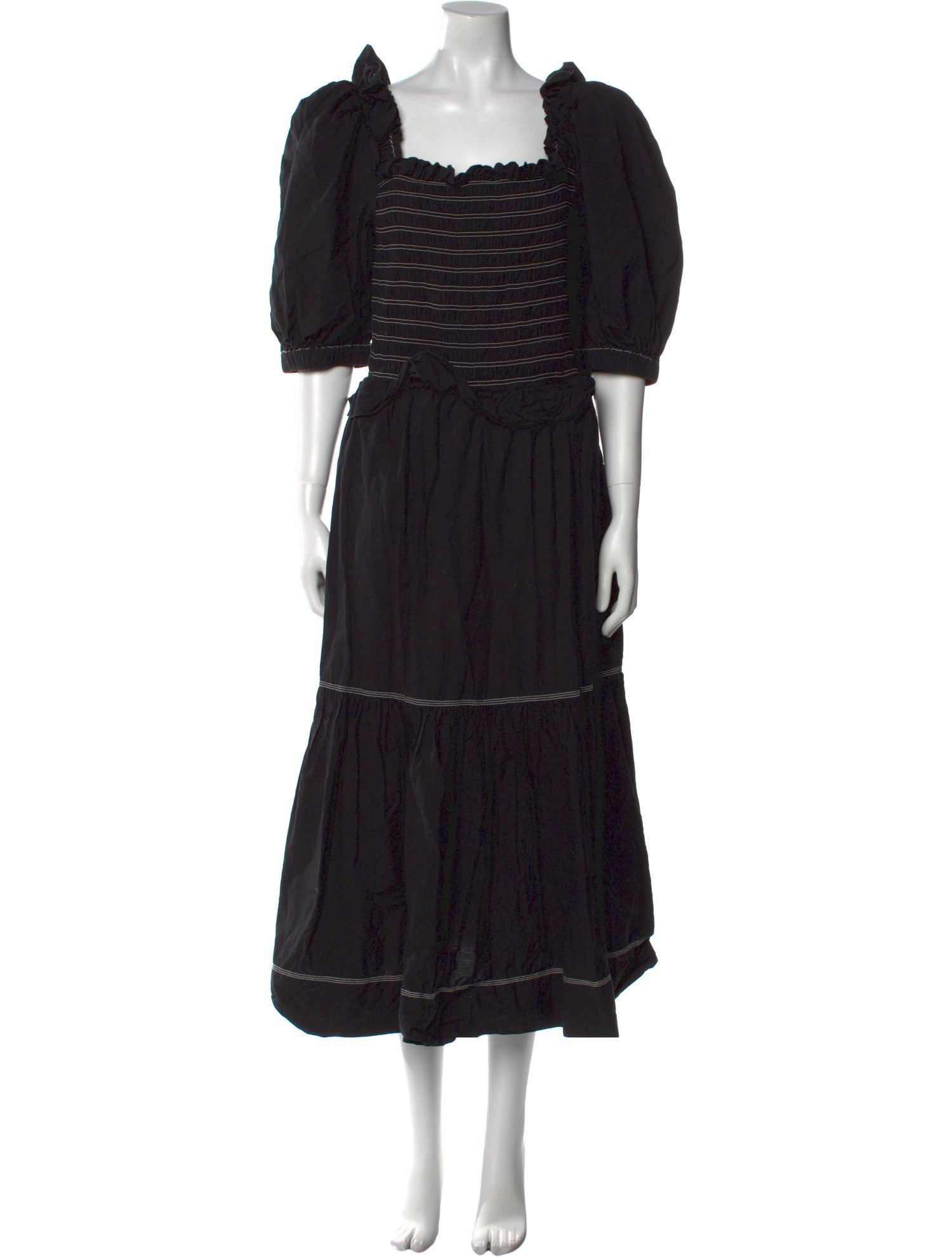 Sea New York Square Neckline Midi Length Dress