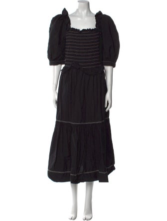 Sea New York Square Neckline Midi Length Dress