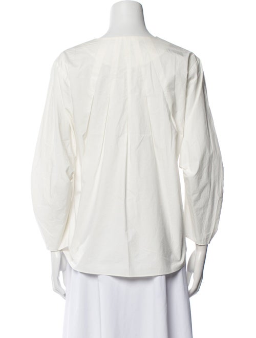 Sea New York V-Neck Three-Quarter Sleeve Button-Up Top