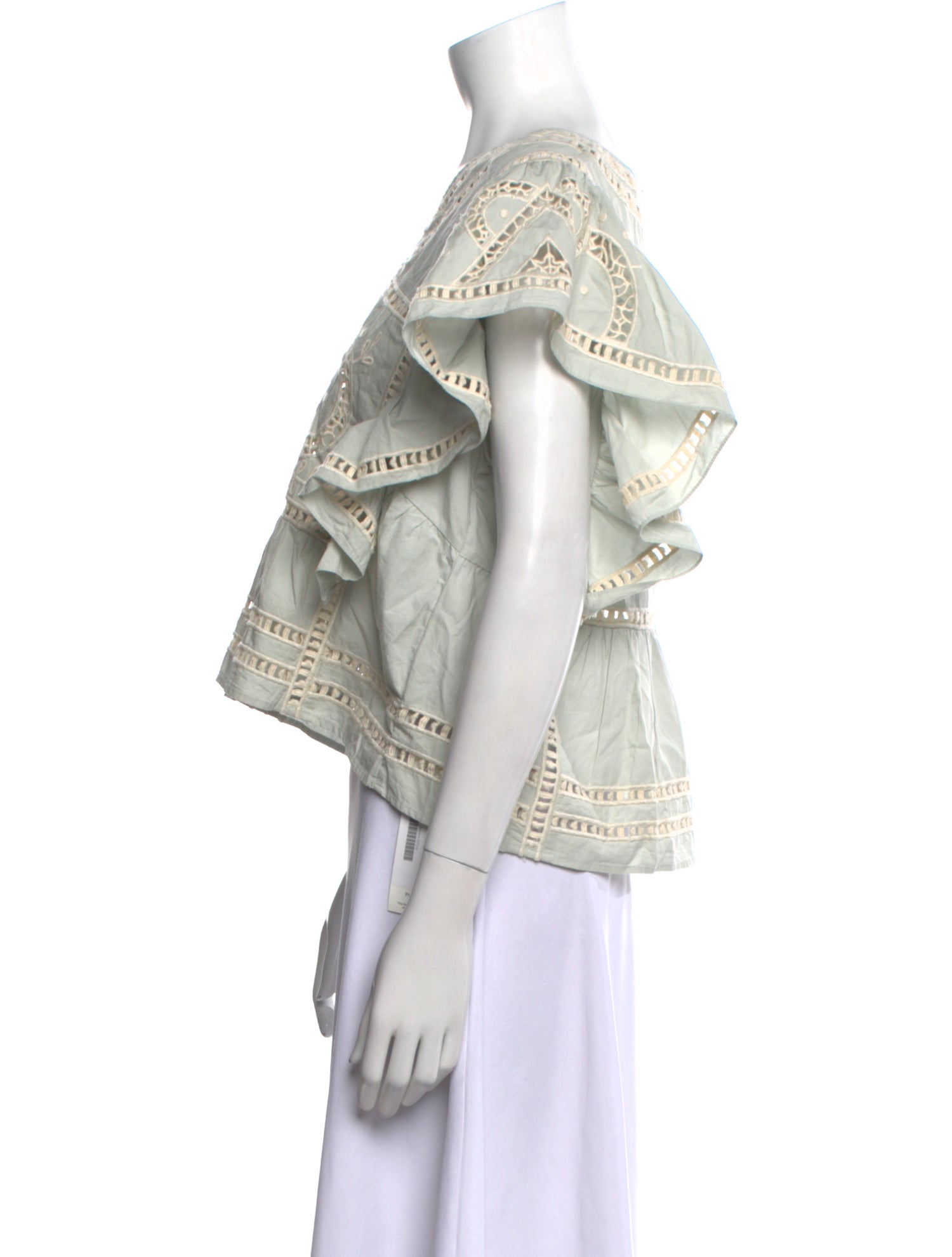 Sea New York Printed V-Neck Crop Top