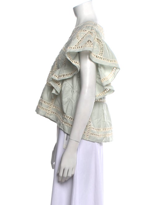 Sea New York Printed V-Neck Crop Top