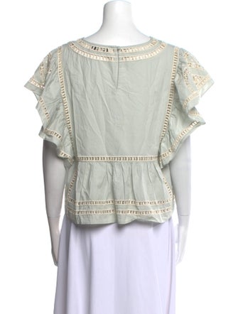 Sea New York Printed V-Neck Crop Top