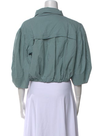 Sea New York Three-Quarter Sleeve Crop Top