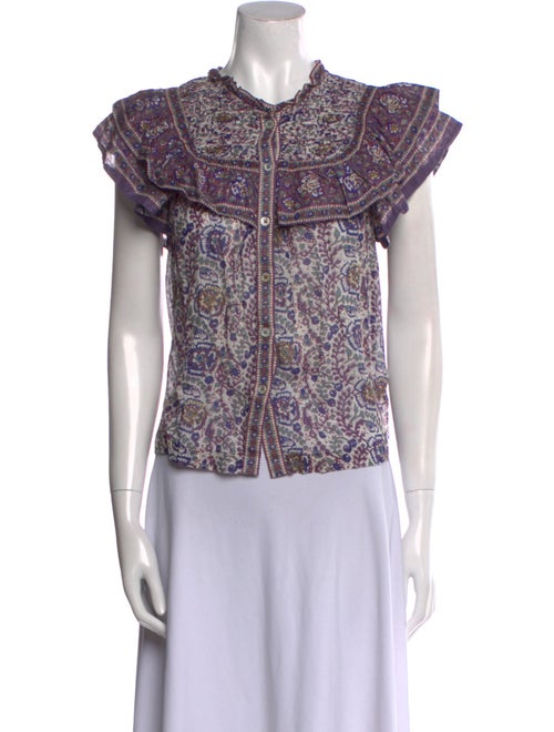 Sea New York Paisley Print Mock Neck Top