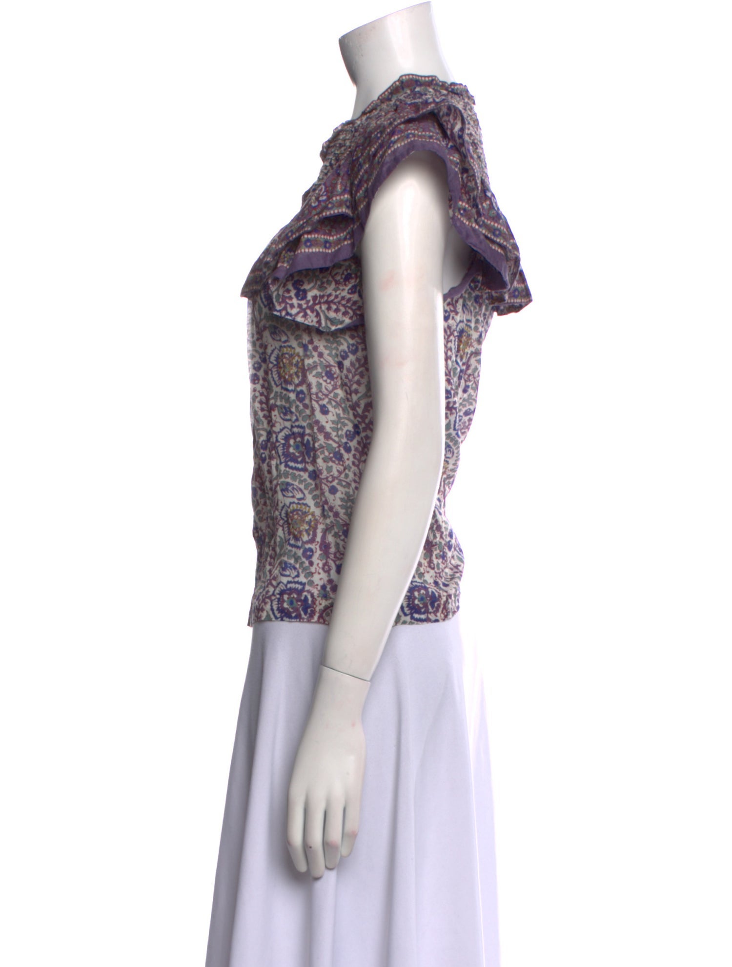 Sea New York Paisley Print Mock Neck Top