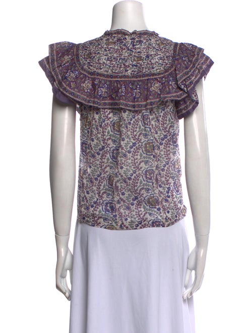 Sea New York Paisley Print Mock Neck Top