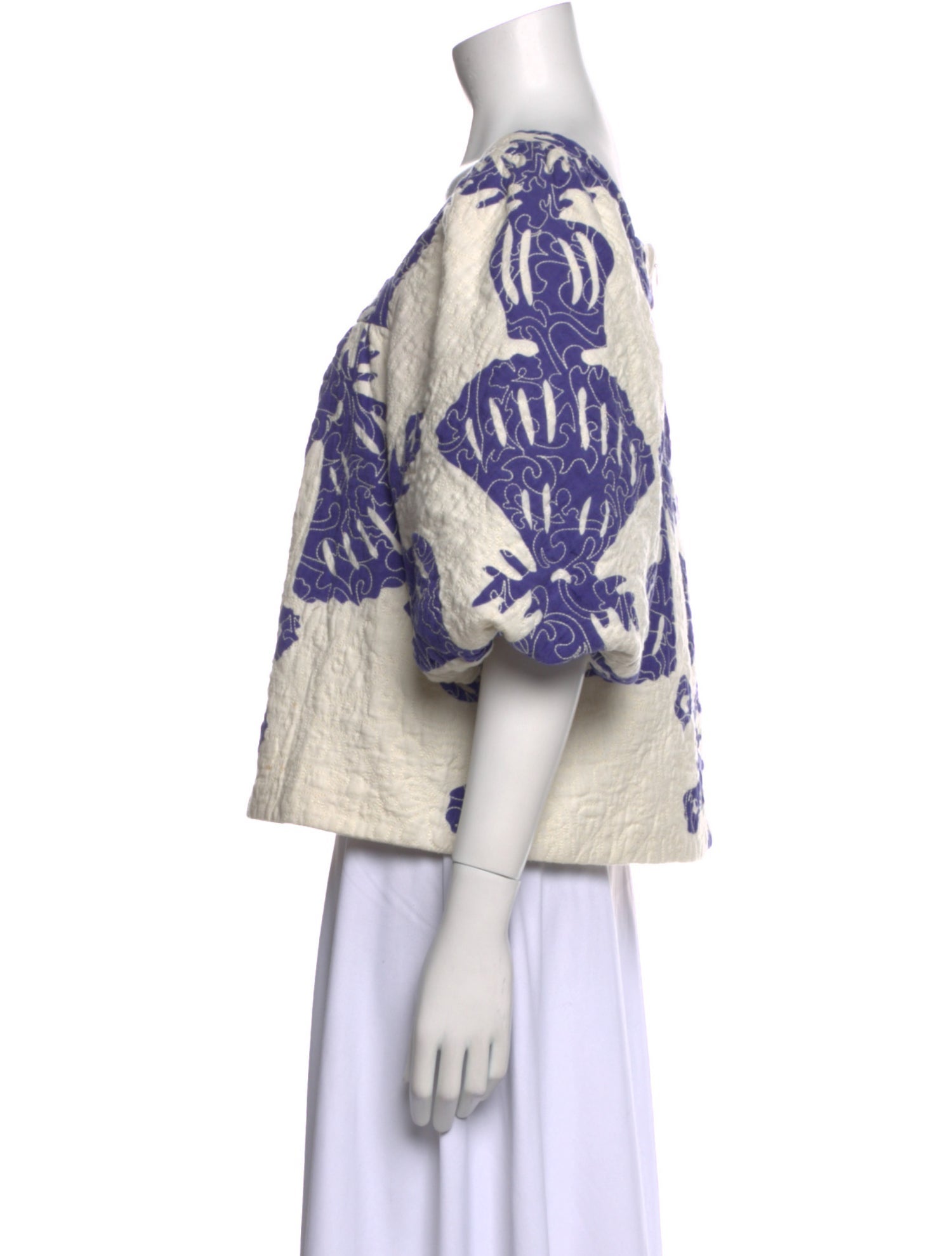 Sea New York Printed Square Neckline Crop Top