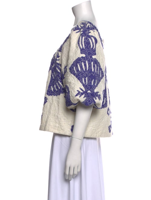 Sea New York Printed Square Neckline Crop Top