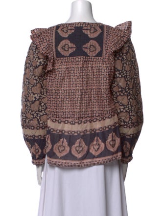 Sea New York Printed Mock Neck Blouse