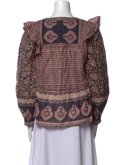 Sea New York Printed Mock Neck Blouse