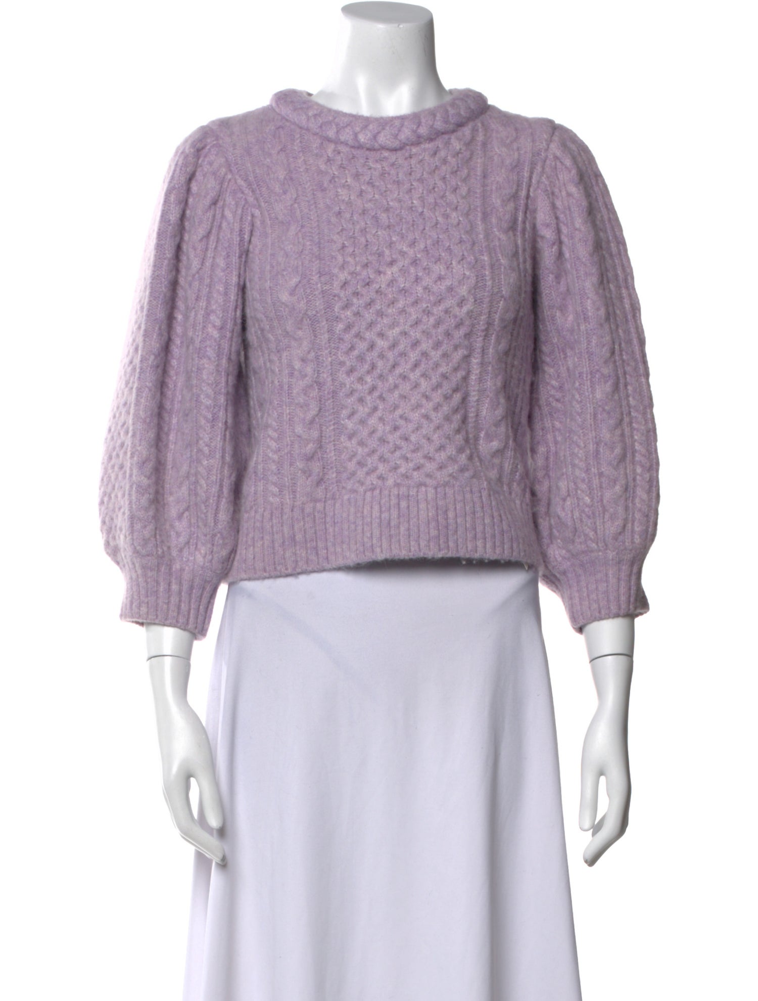 Sea New York Scoop Neck Three-Quarter Sleeve Crop Top