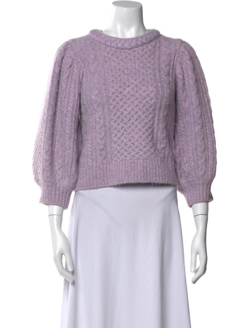 Sea New York Scoop Neck Three-Quarter Sleeve Crop Top