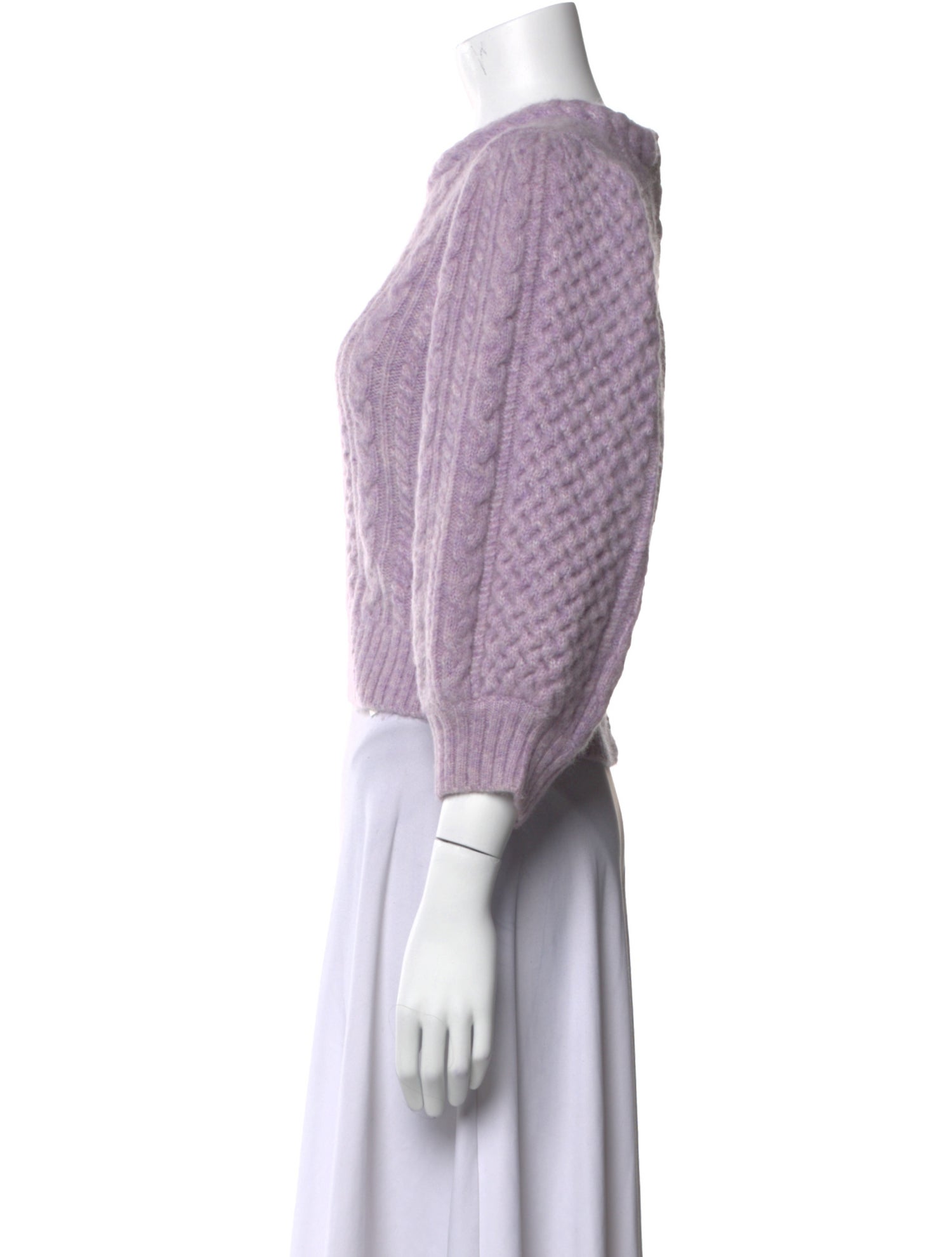 Sea New York Scoop Neck Three-Quarter Sleeve Crop Top