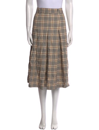 Sea New York Plaid Print Knee-Length Skirt