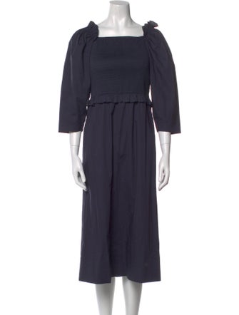 Sea New York Square Neckline Midi Length Dress