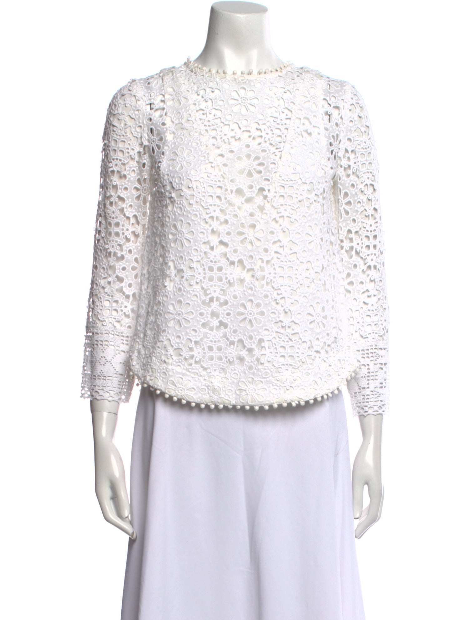 Sea New York Bateau Neckline Three-Quarter Sleeve Blouse