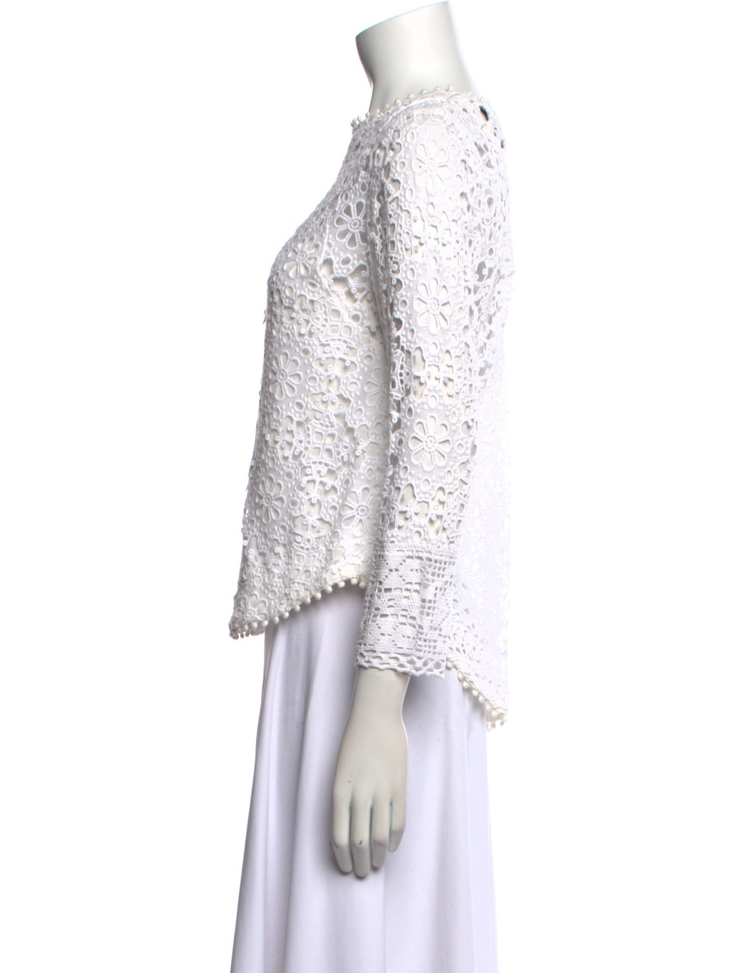 Sea New York Bateau Neckline Three-Quarter Sleeve Blouse