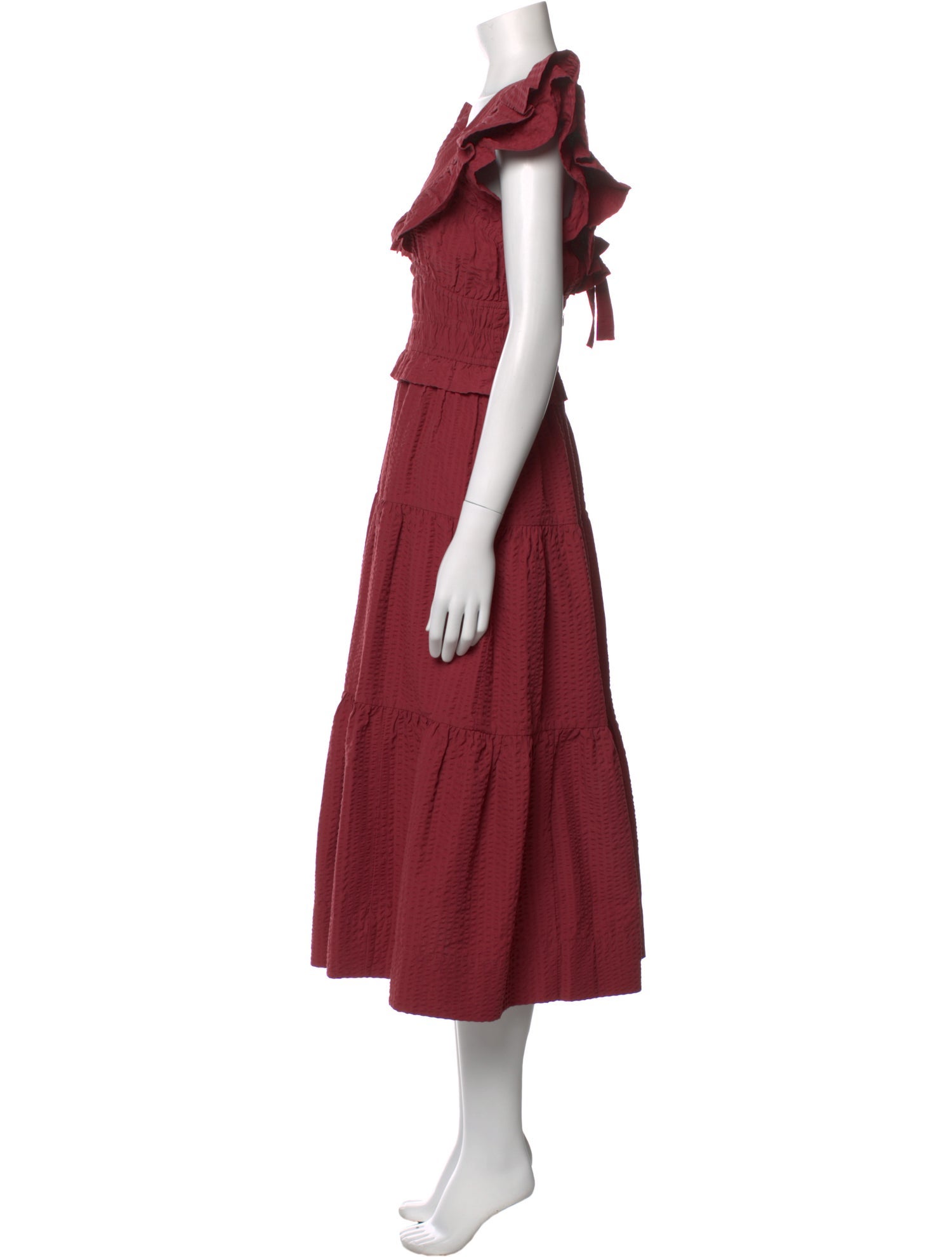 Sea New York V-Neck Midi Length Dress