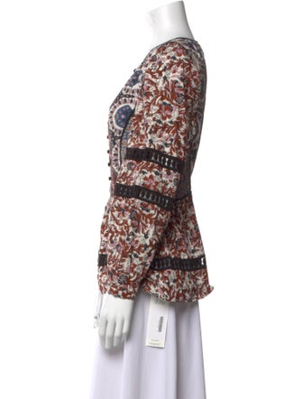 Sea New York Printed Scoop Neck Blouse